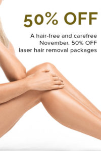 % OFF laser hair removal packages.