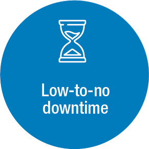 low-to-no downtime